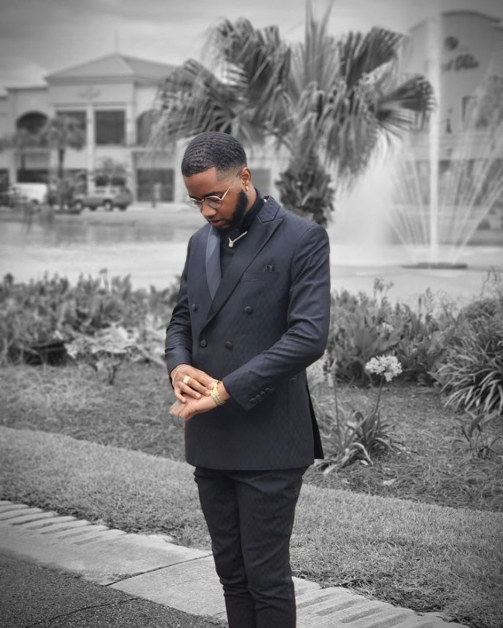 all black dress suit Men's Black Suit with Navy Blue Lapel Elegant Formal Tuxedo Style Suit for Wedding, Prom, Party and Evening Wear